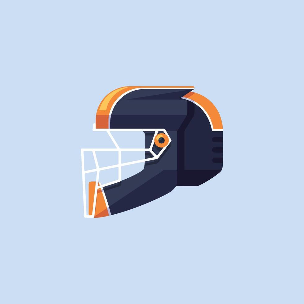baseball helmet in flat design. vector