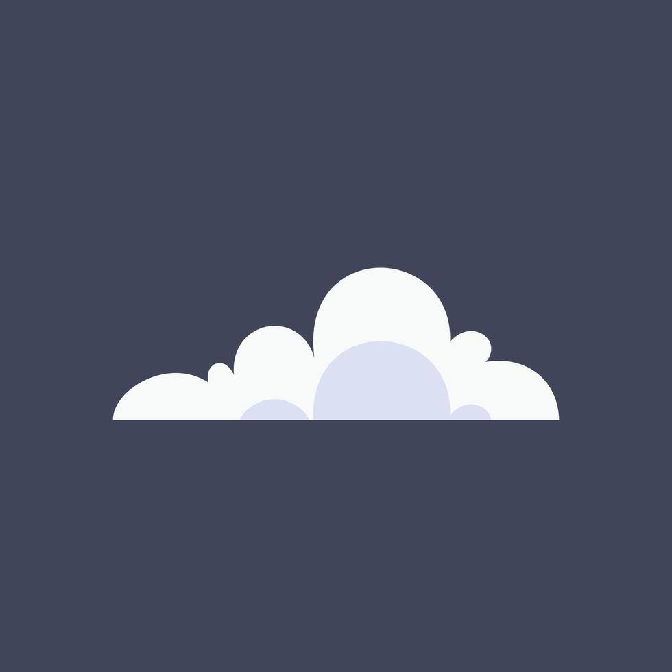 simple cloud in flat design. vector