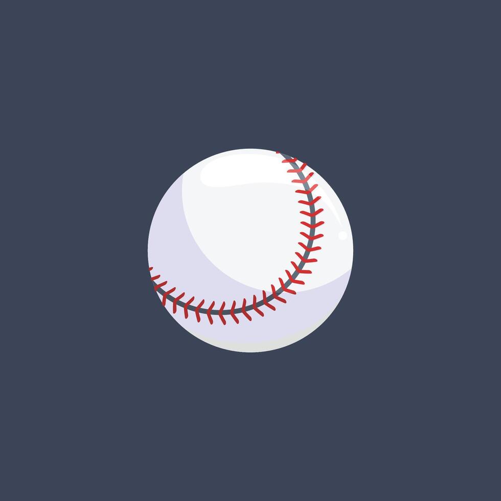 baseball ball in flat design. vector