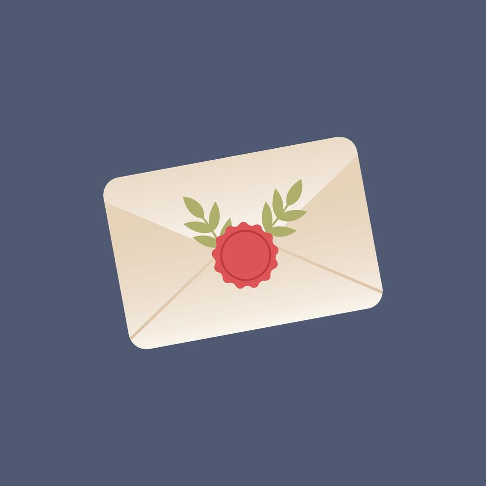vintage letter in flat design. vector
