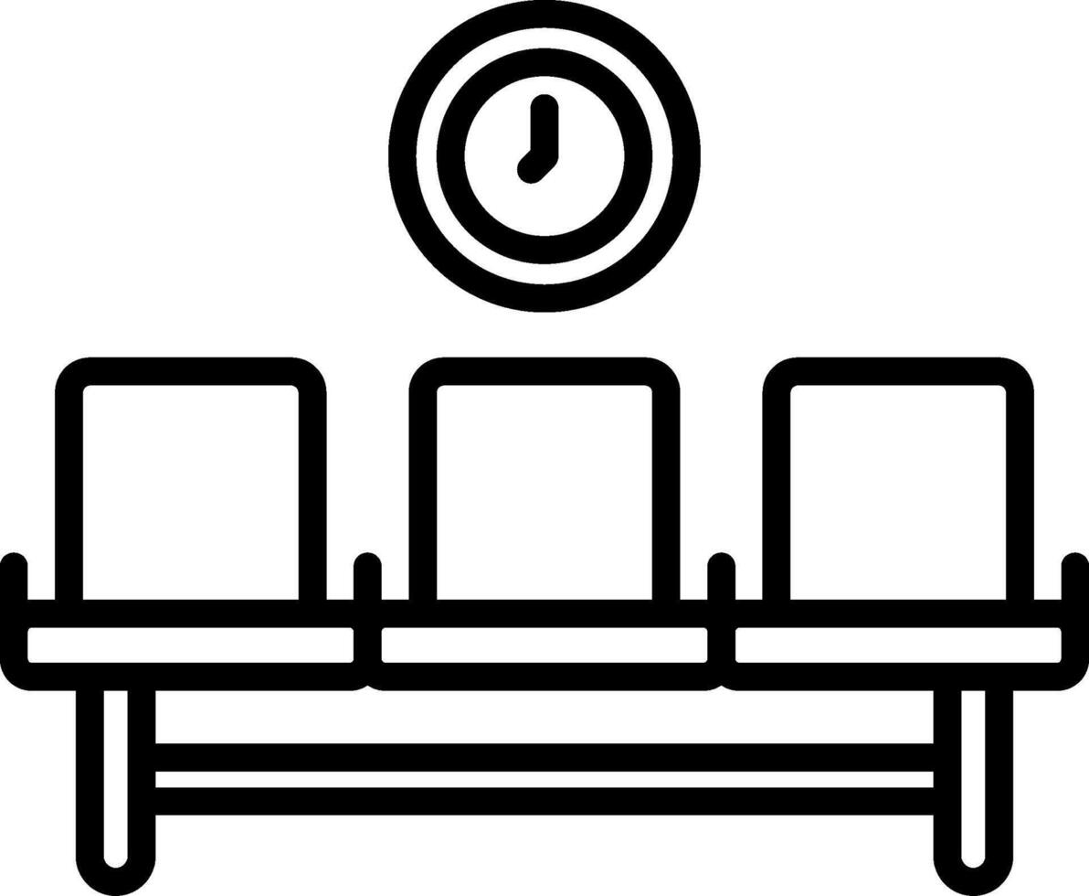 Waiting Area Icon Design Symbol vector