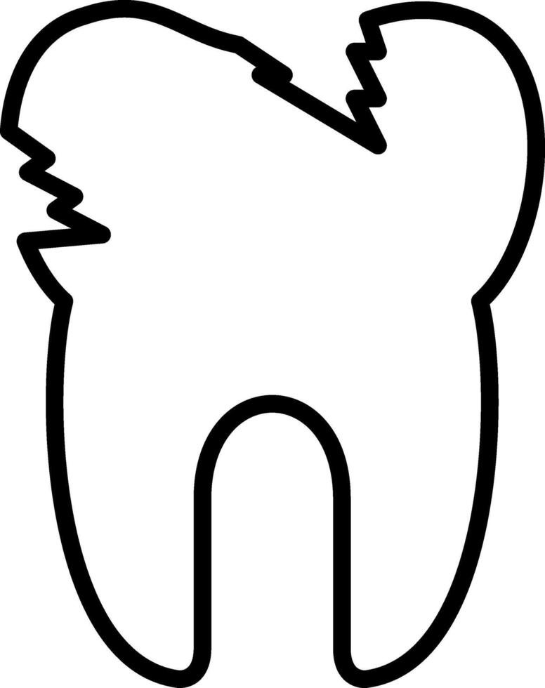 Broken Tooth Icon Design Symbol vector