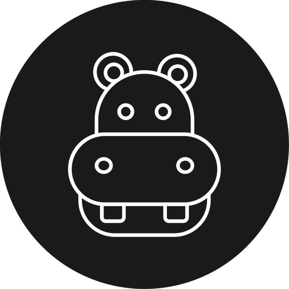 Hippo Icon Design Symbol vector