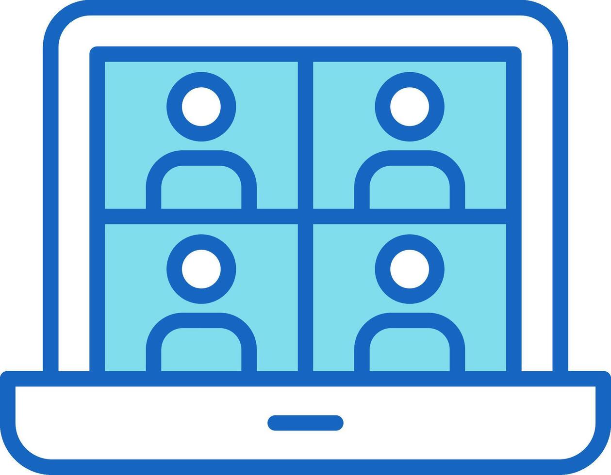 Online Meeting Icon Design Symbol vector