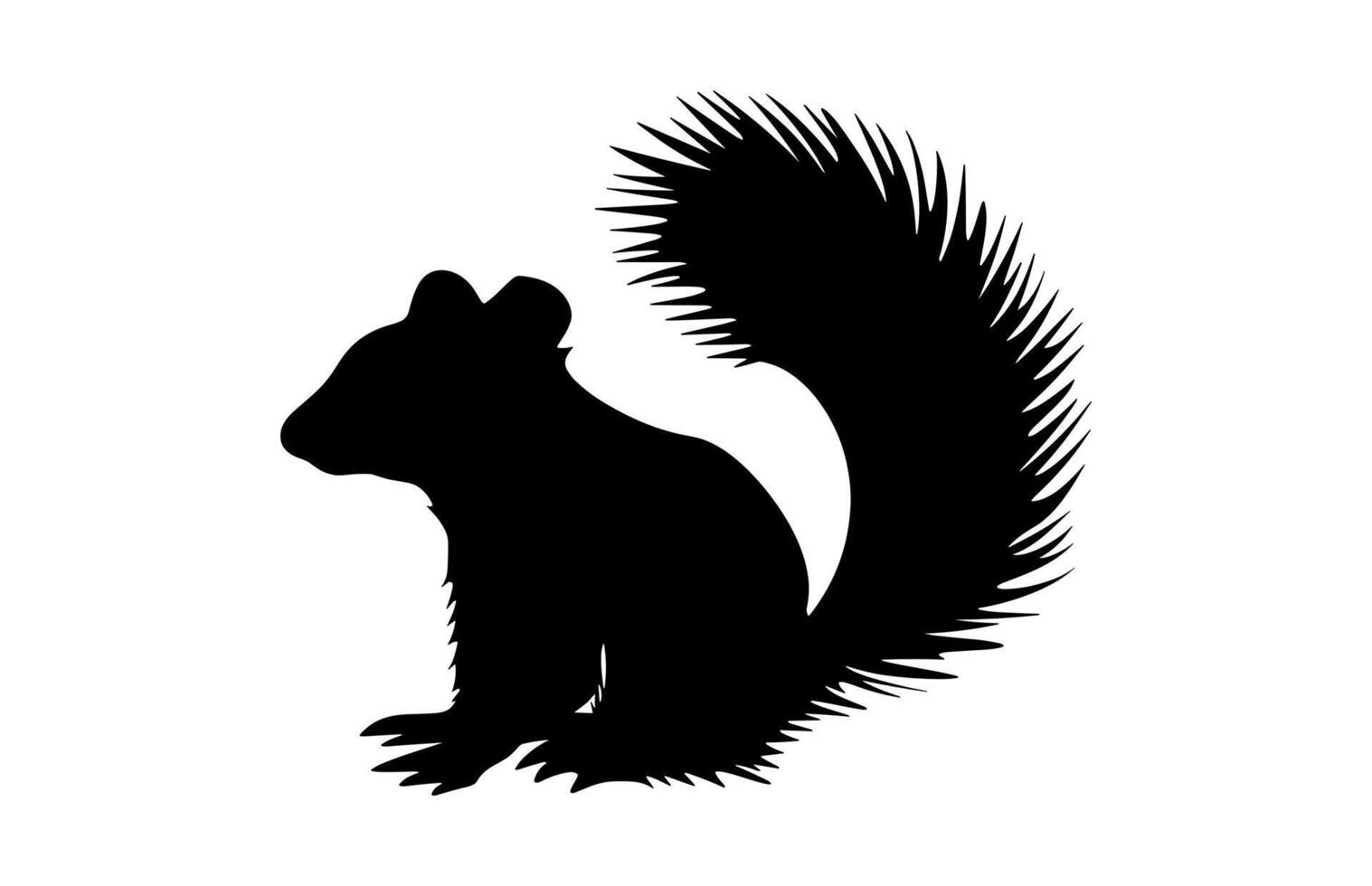 Skunk Black Clipart isolated on a white background vector