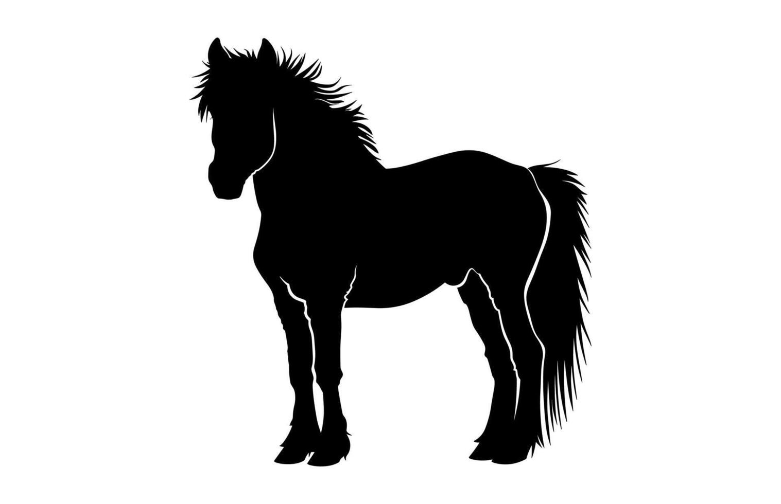 Draft Horse Silhouette vector