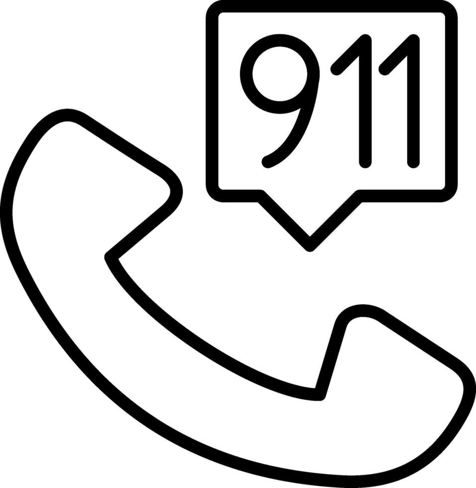 911 Call Icon Design Symbol vector