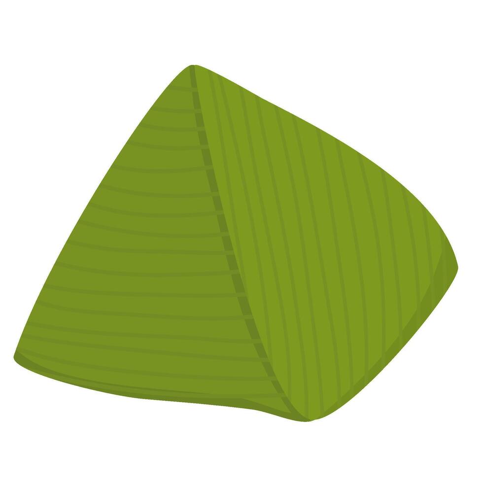 Rice wrapped with banana leaves vector