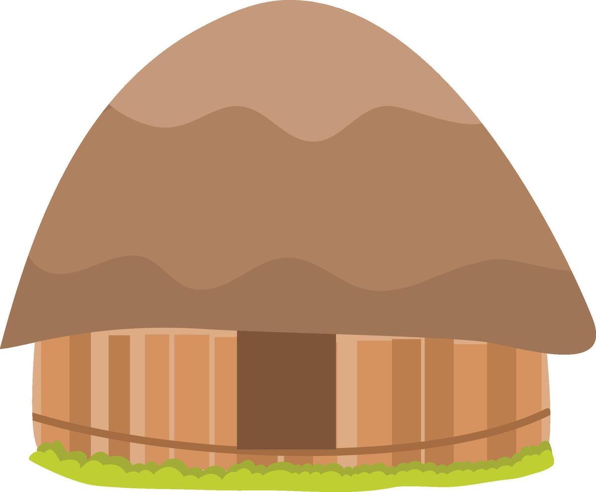 Papuan traditional house vector