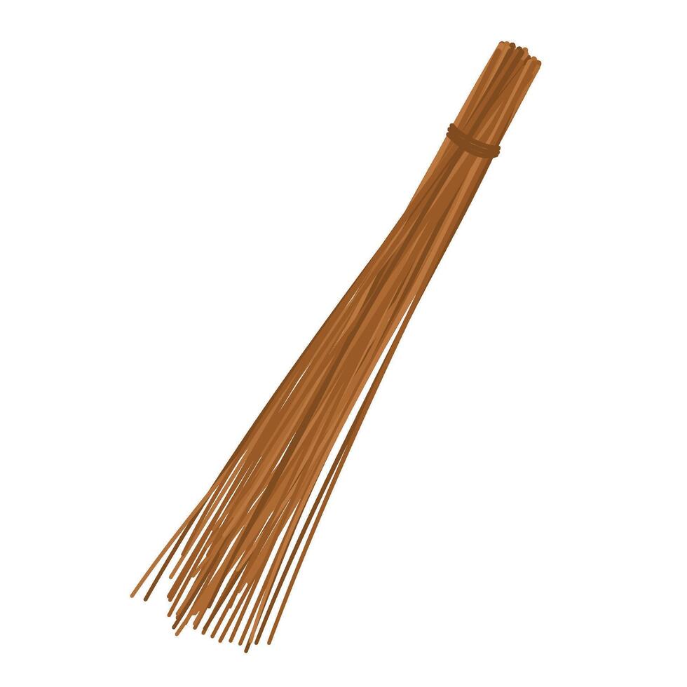 Brown broom stick vector