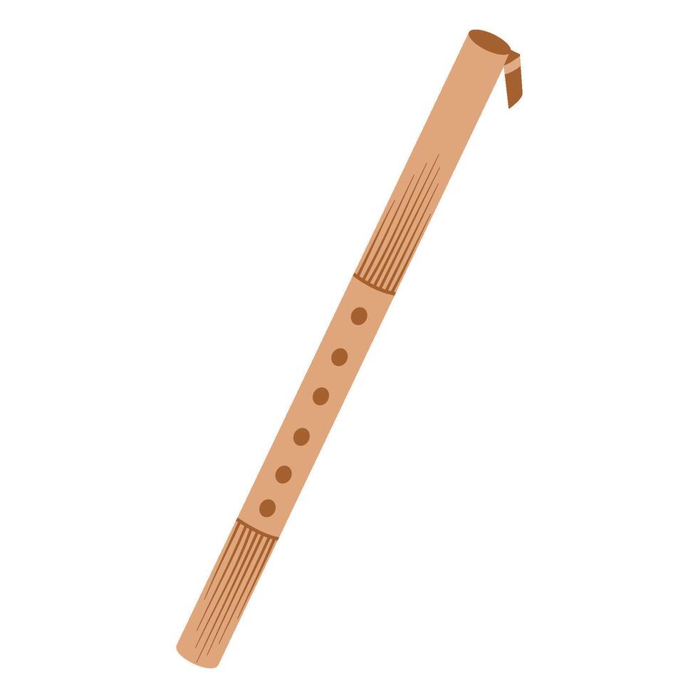 A bamboo flute vector