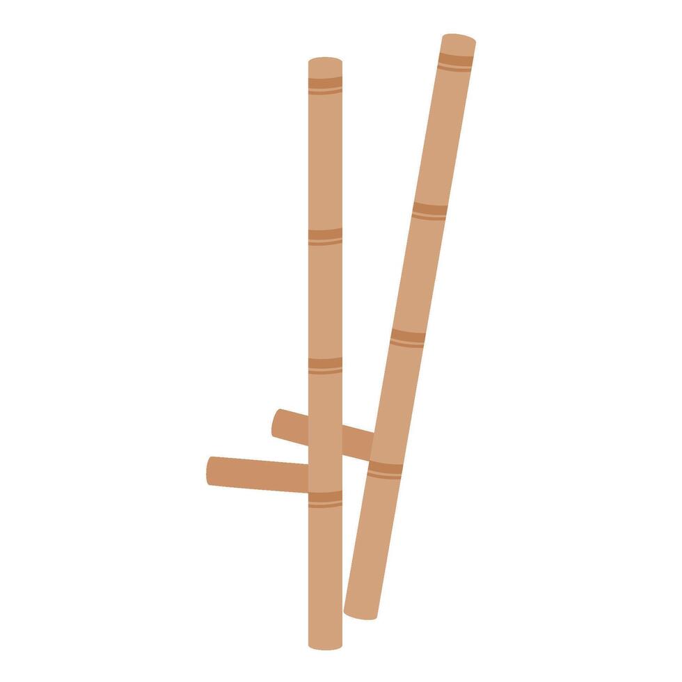 Bamboo stilts traditional vector