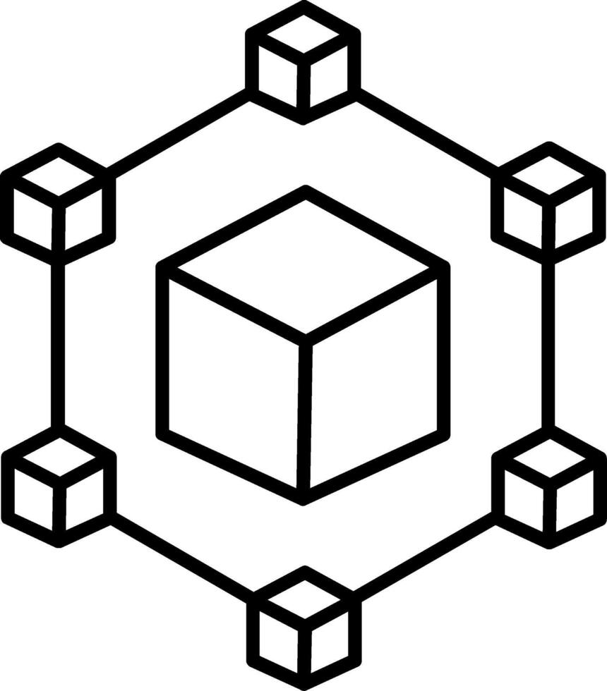Blockchain Icon Design Symbol vector
