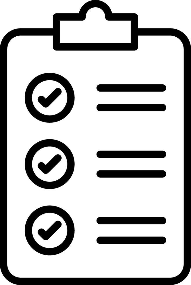 A checklist with check marks on it vector