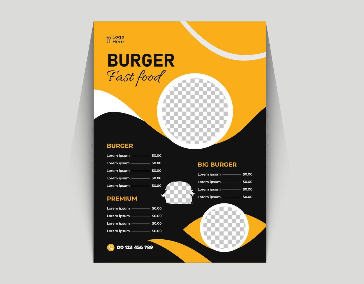 Food Flyer Template Design vector