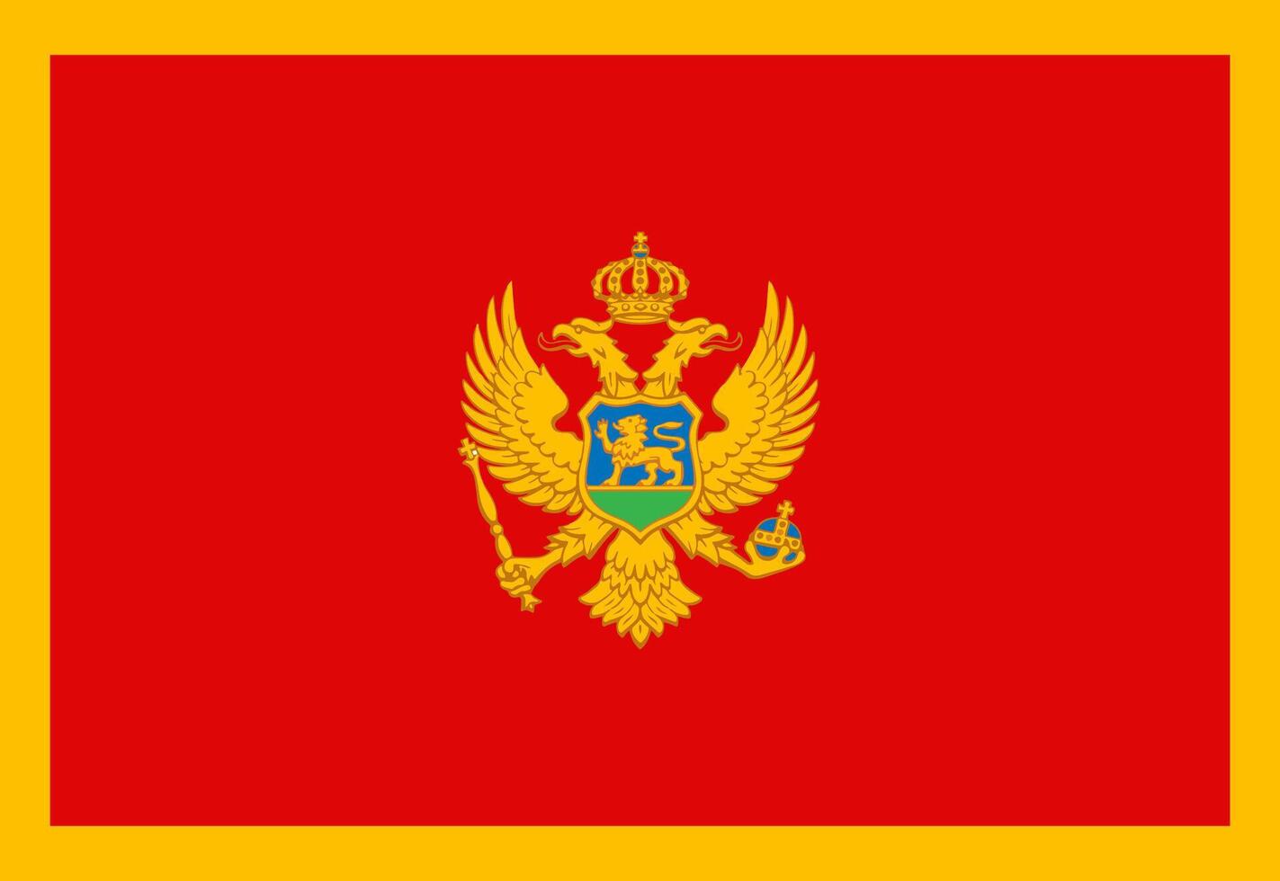 Montenegro flag illustrator country flags vector