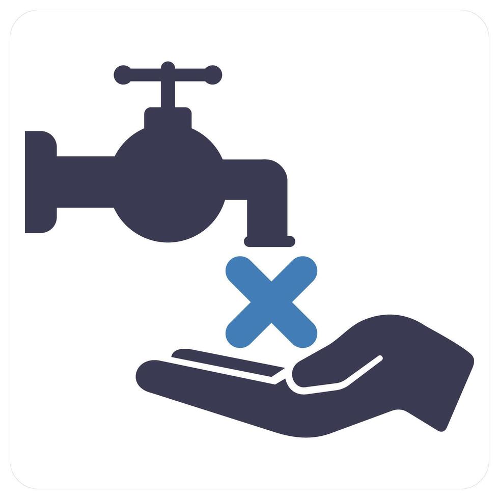 No Water and moisture icon concept vector
