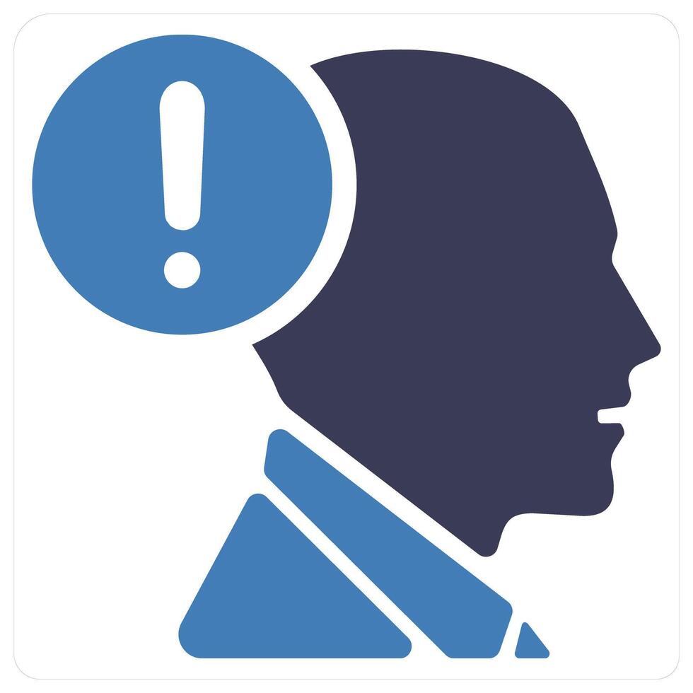 Fear and depression icon concept vector