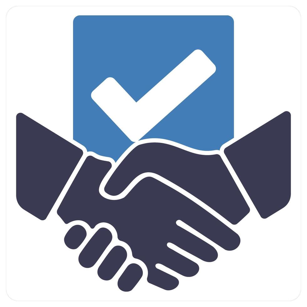 Agreement and deal icon concept vector