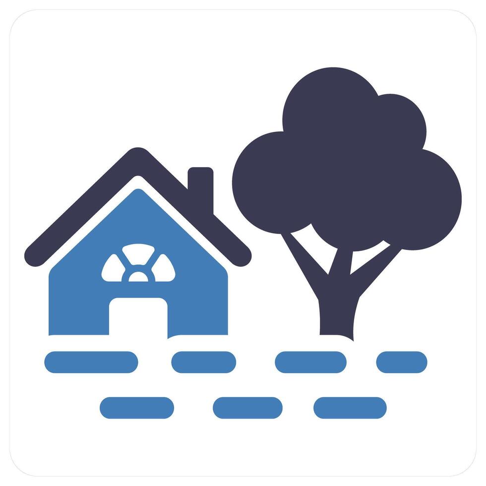Flooding and flood icon concept vector