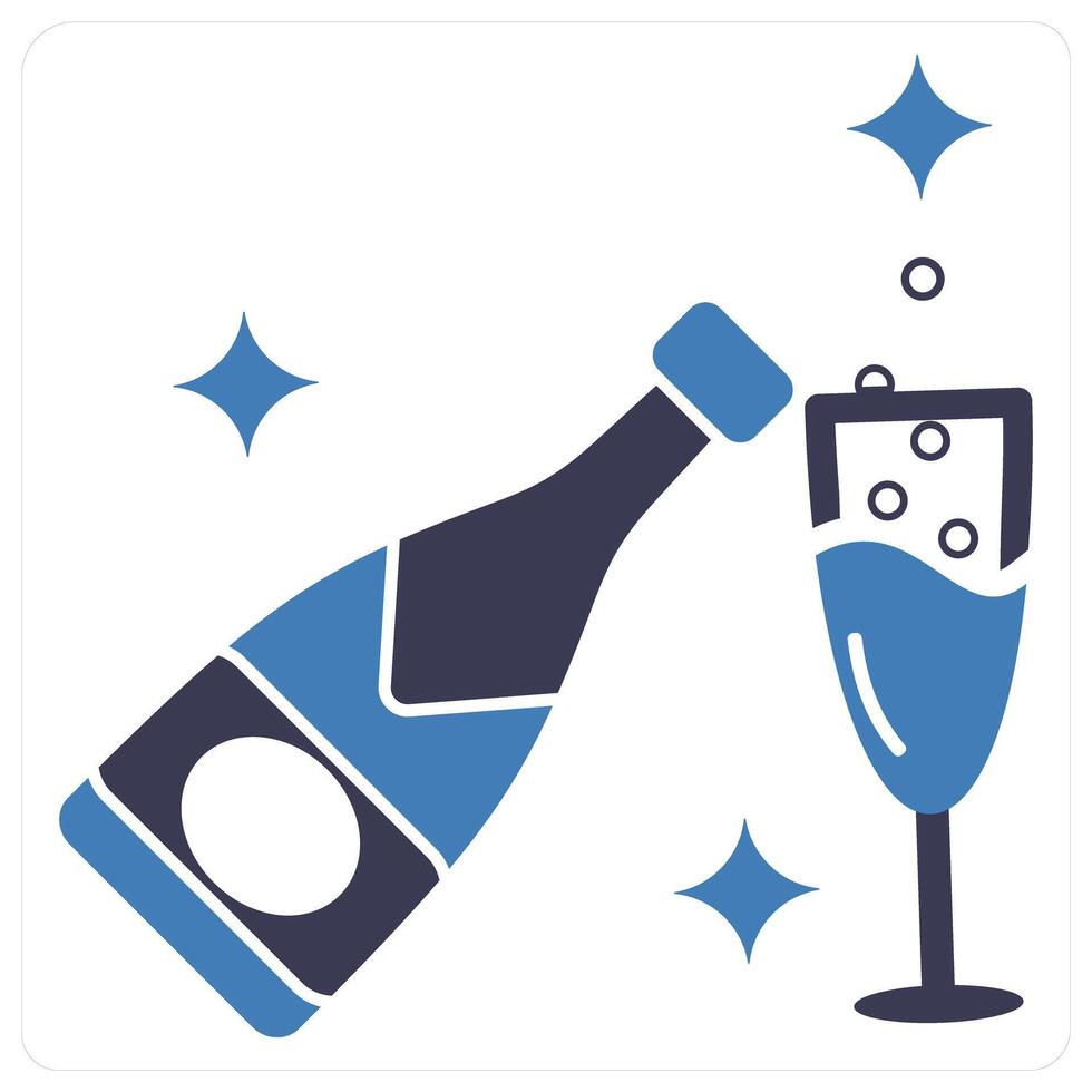 Champagne and drink icon concept vector