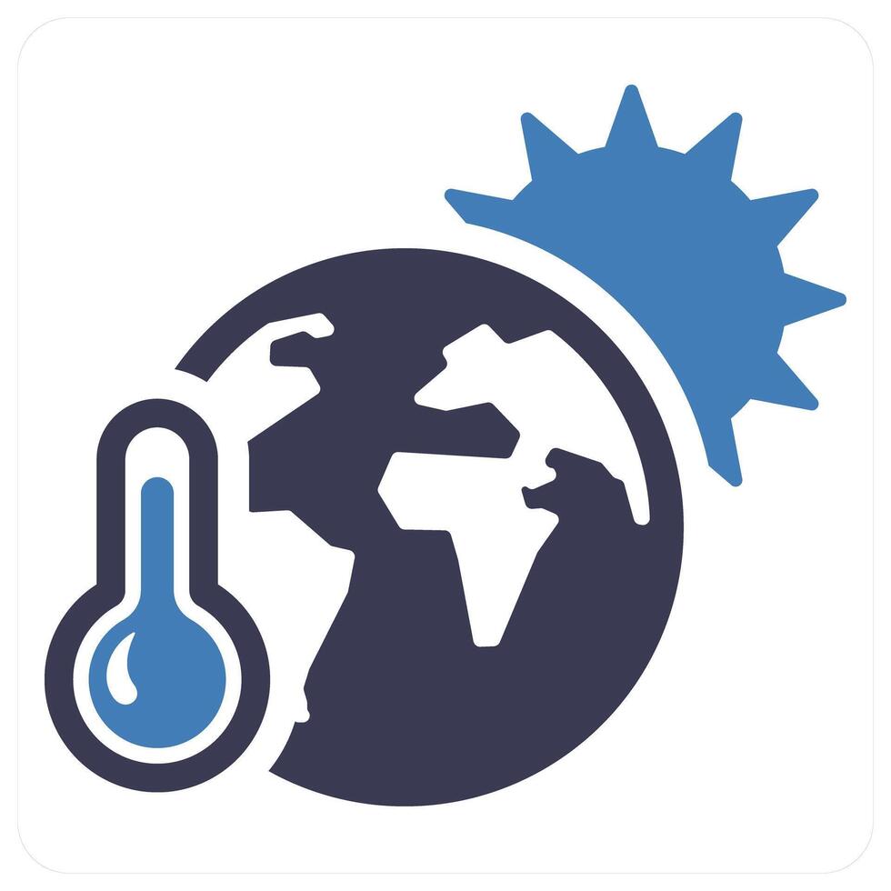 Global Warming and global icon concept vector
