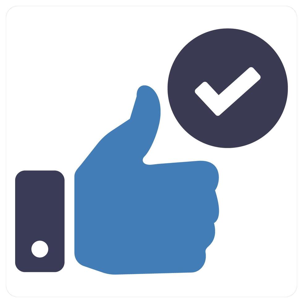 Endorsement and positive icon concept vector
