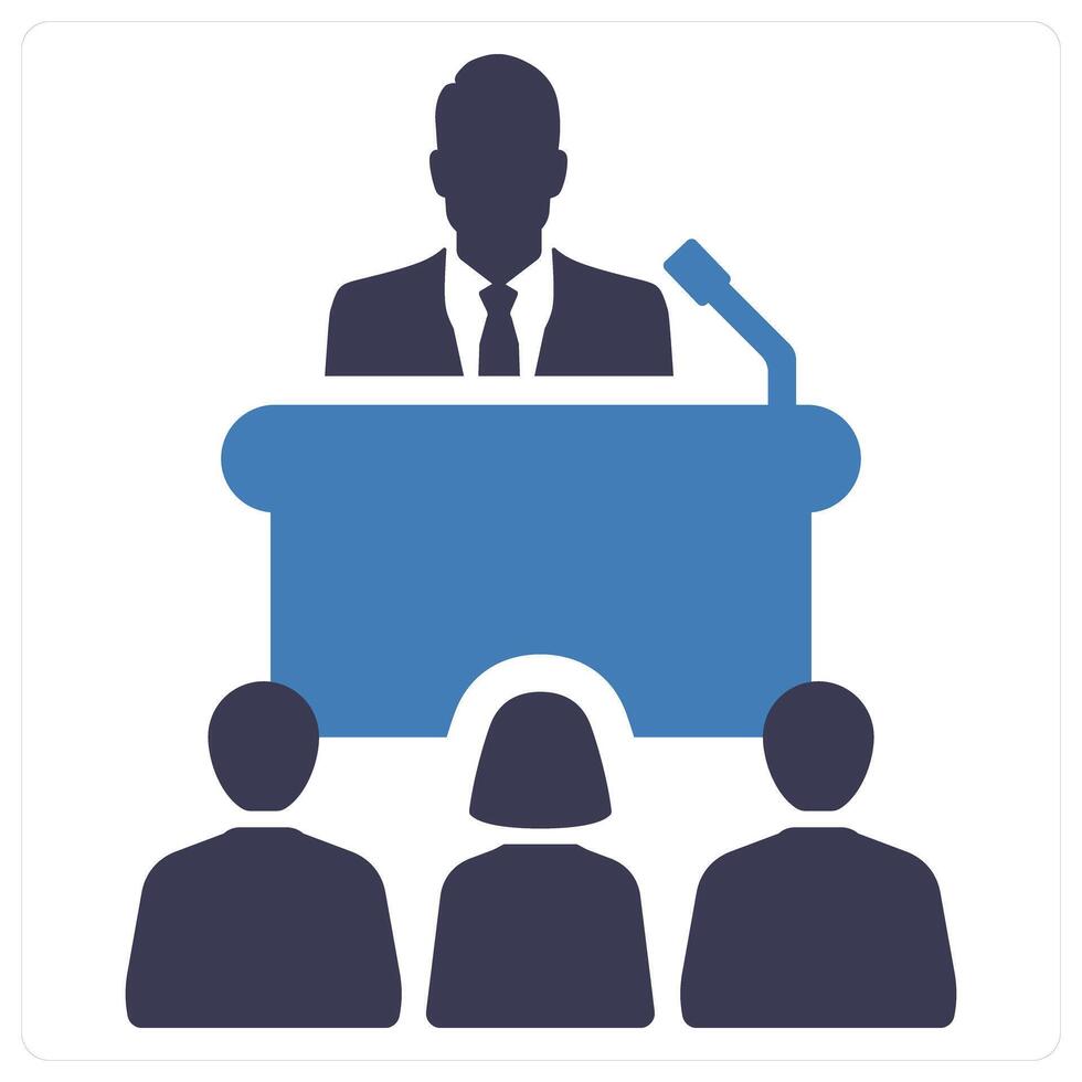 Conference and meeting icon concept vector