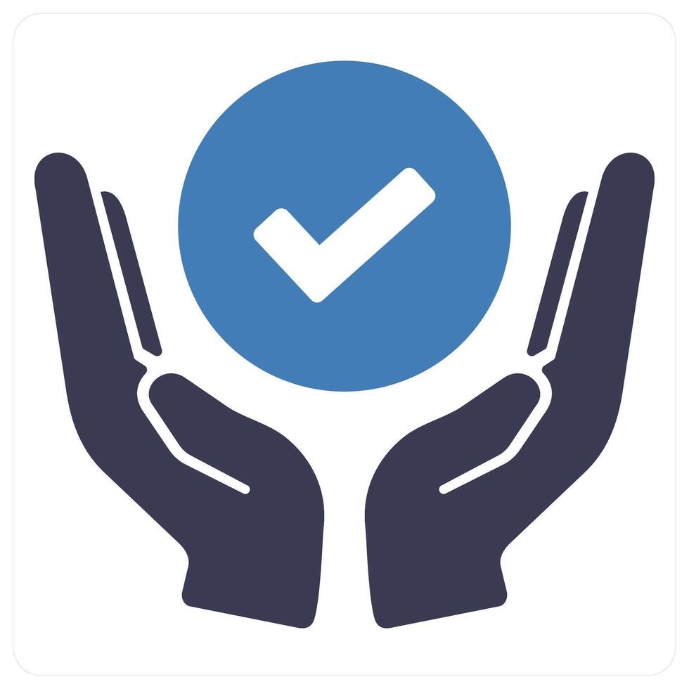 Support and verify icon concept vector
