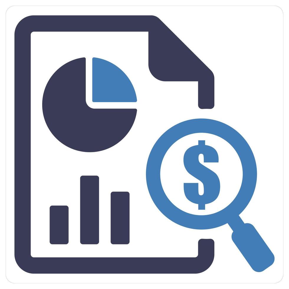 Audit and paper icon concept vector