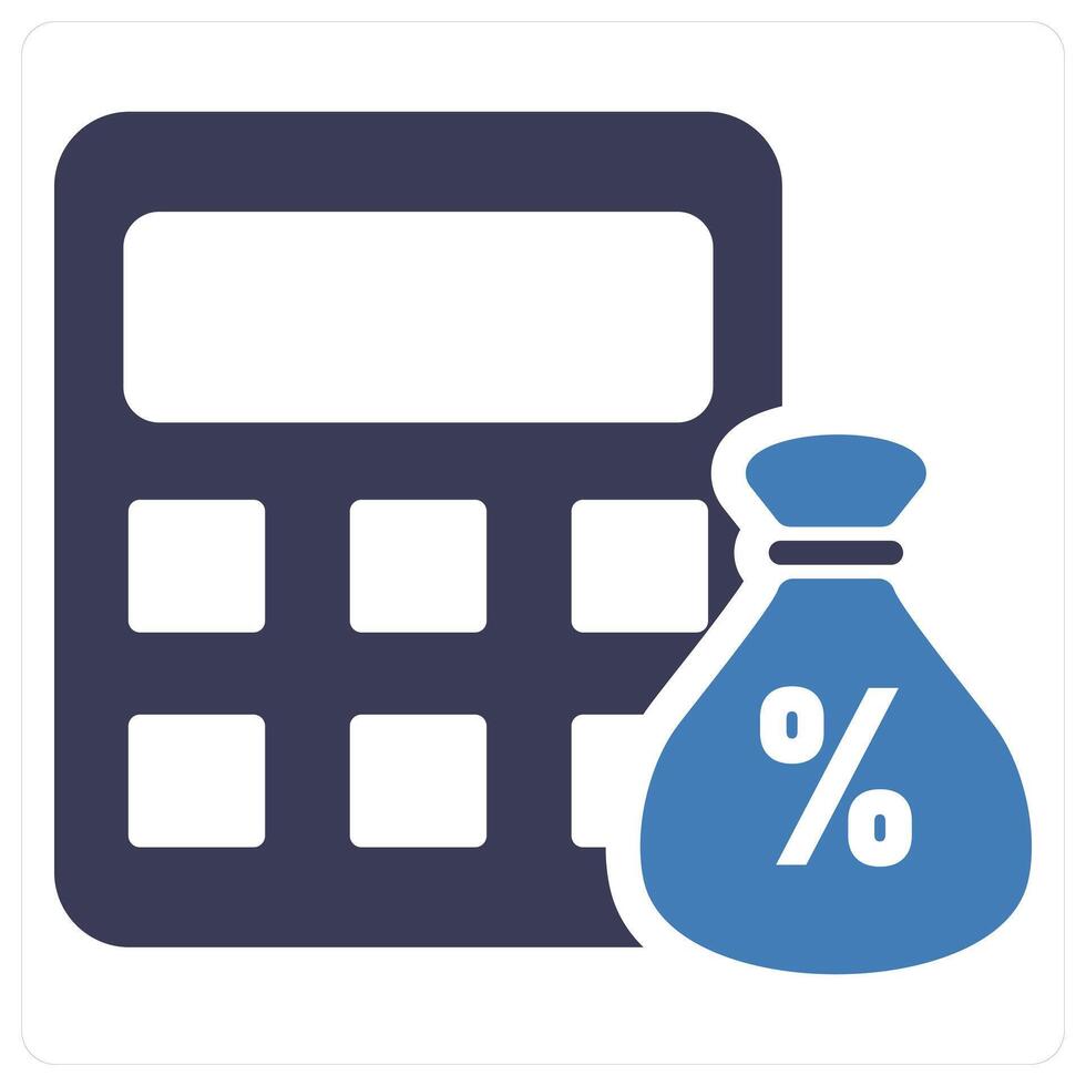 Tax Calcutator and receipt icon concept vector