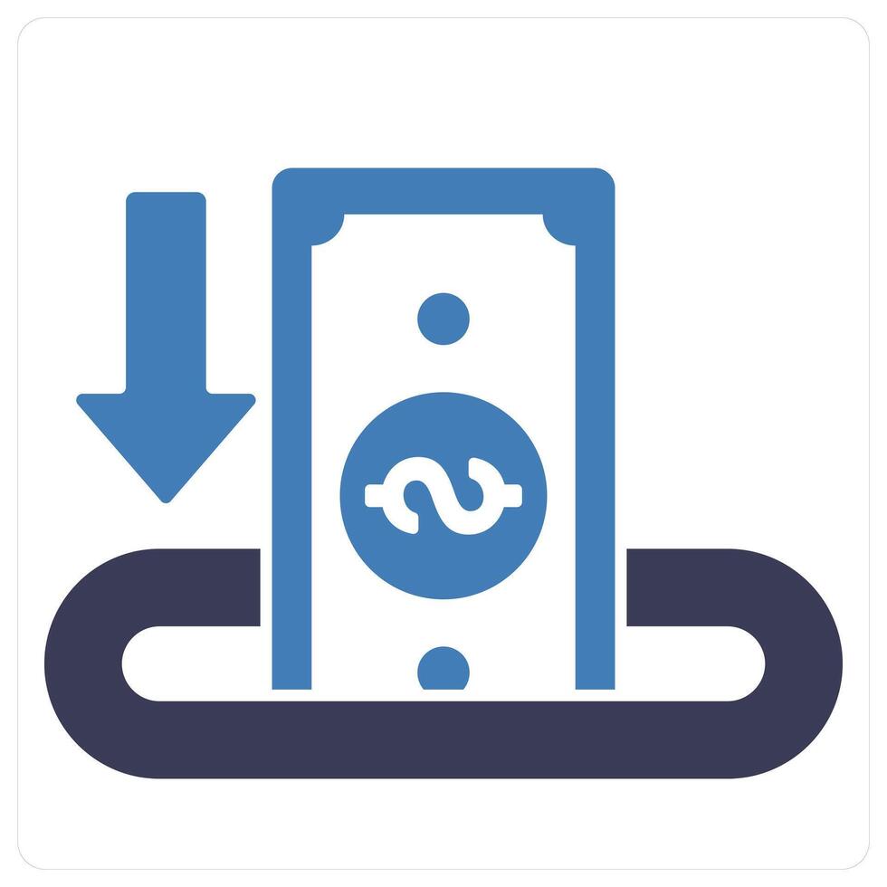Deposit and money icon concept vector