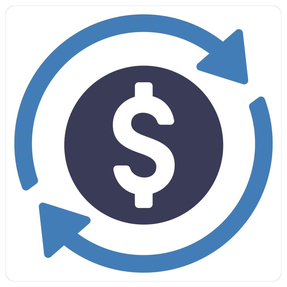 Money Flow and dollar icon concept vector