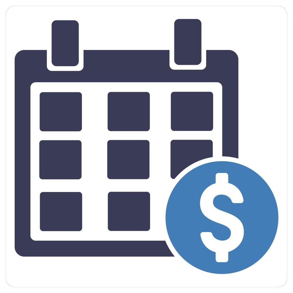 Financial Calander and fiscal year icon concept vector