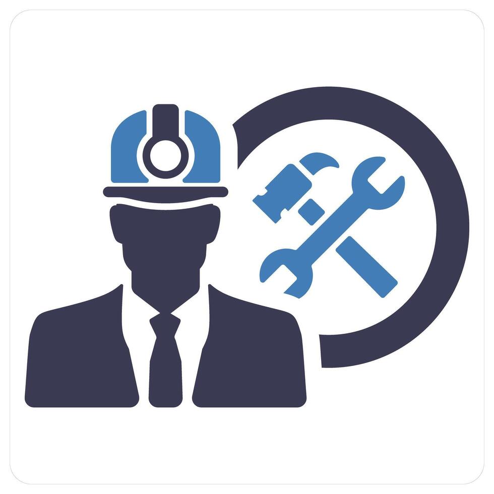 Contractor and real estate icon concept vector