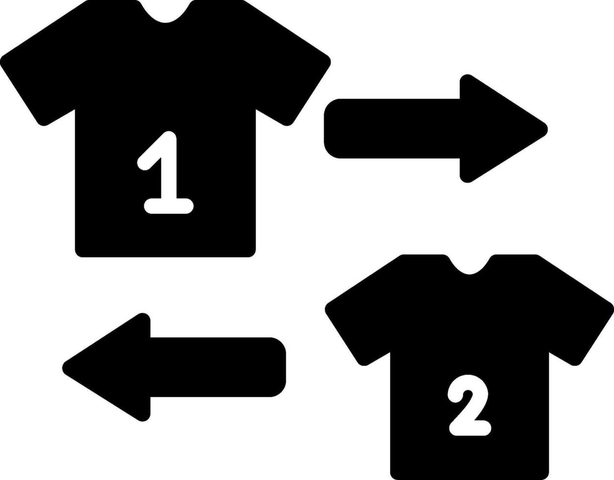 Player Substitution Icon Design Symbol vector