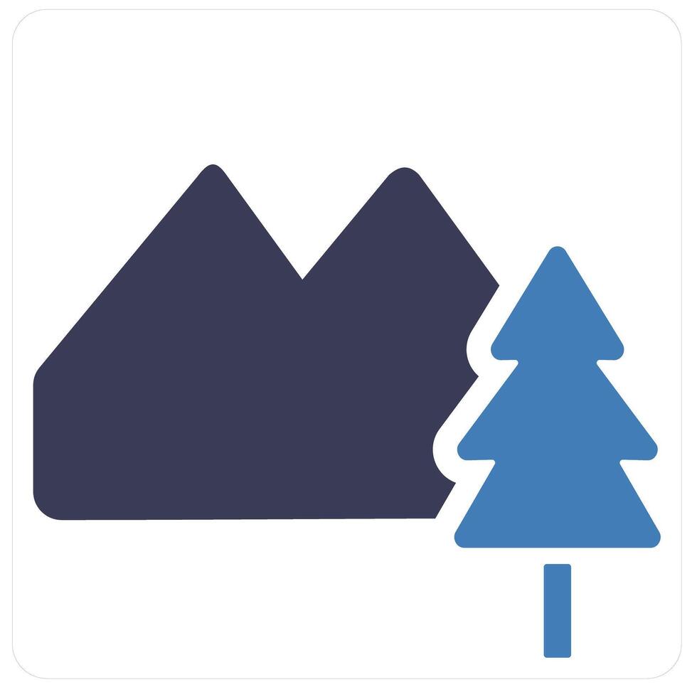 Mountains and hills icon concept vector