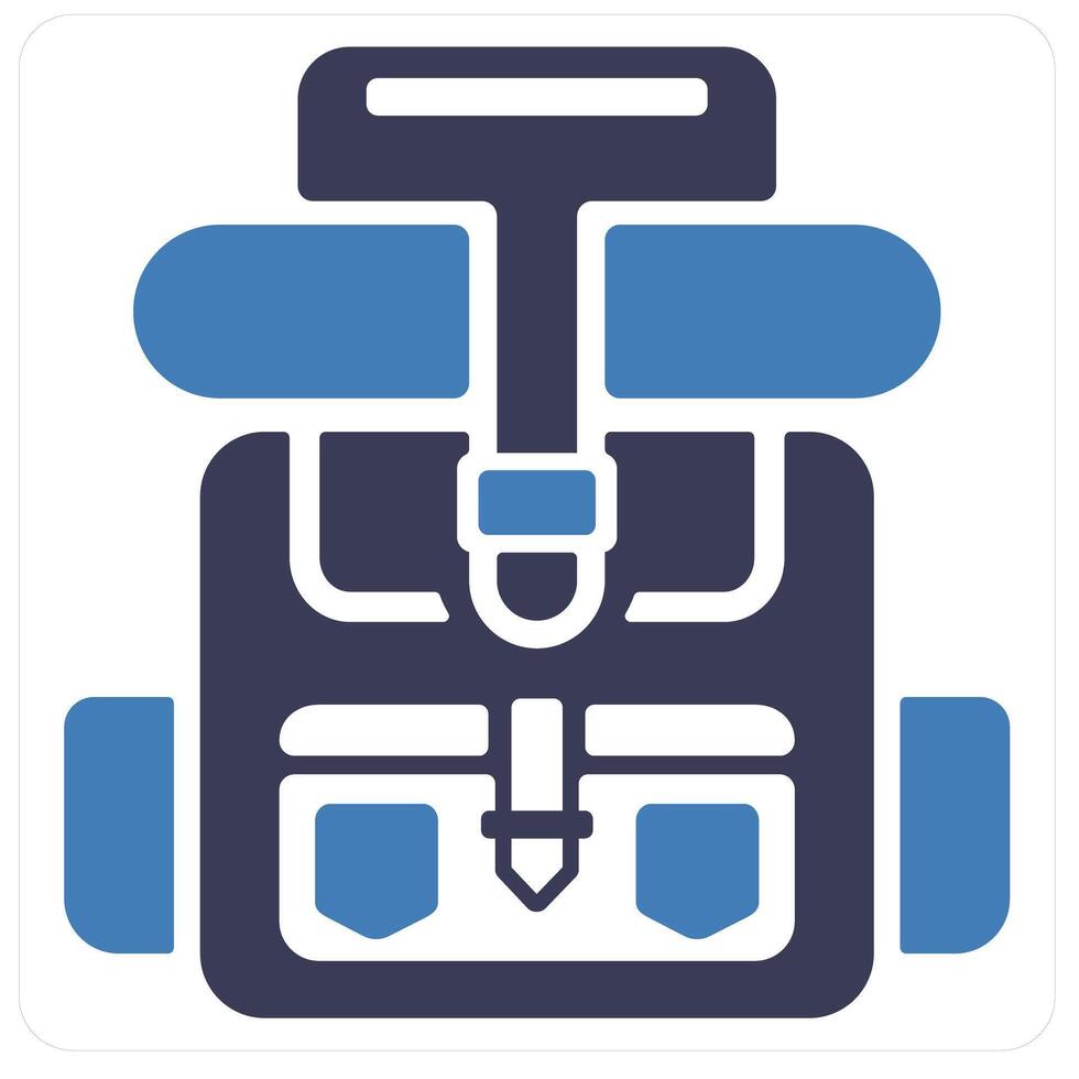 Backpack and camping icon concept vector