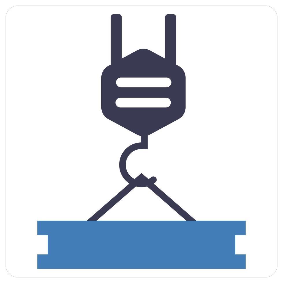 Hoist and mechanical icon concept vector