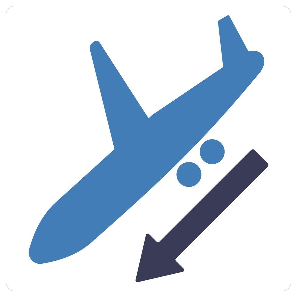 Landing and arrival icon concept vector