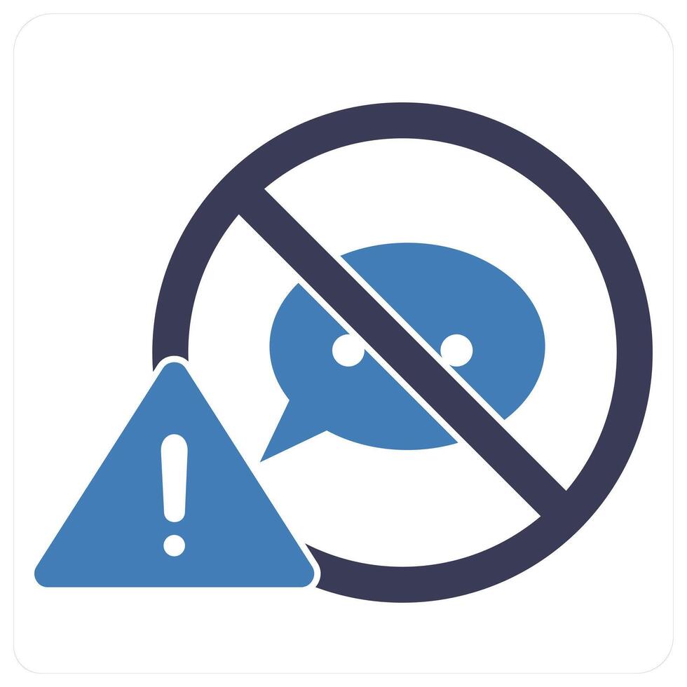 don't Interrupt and message icon concept vector