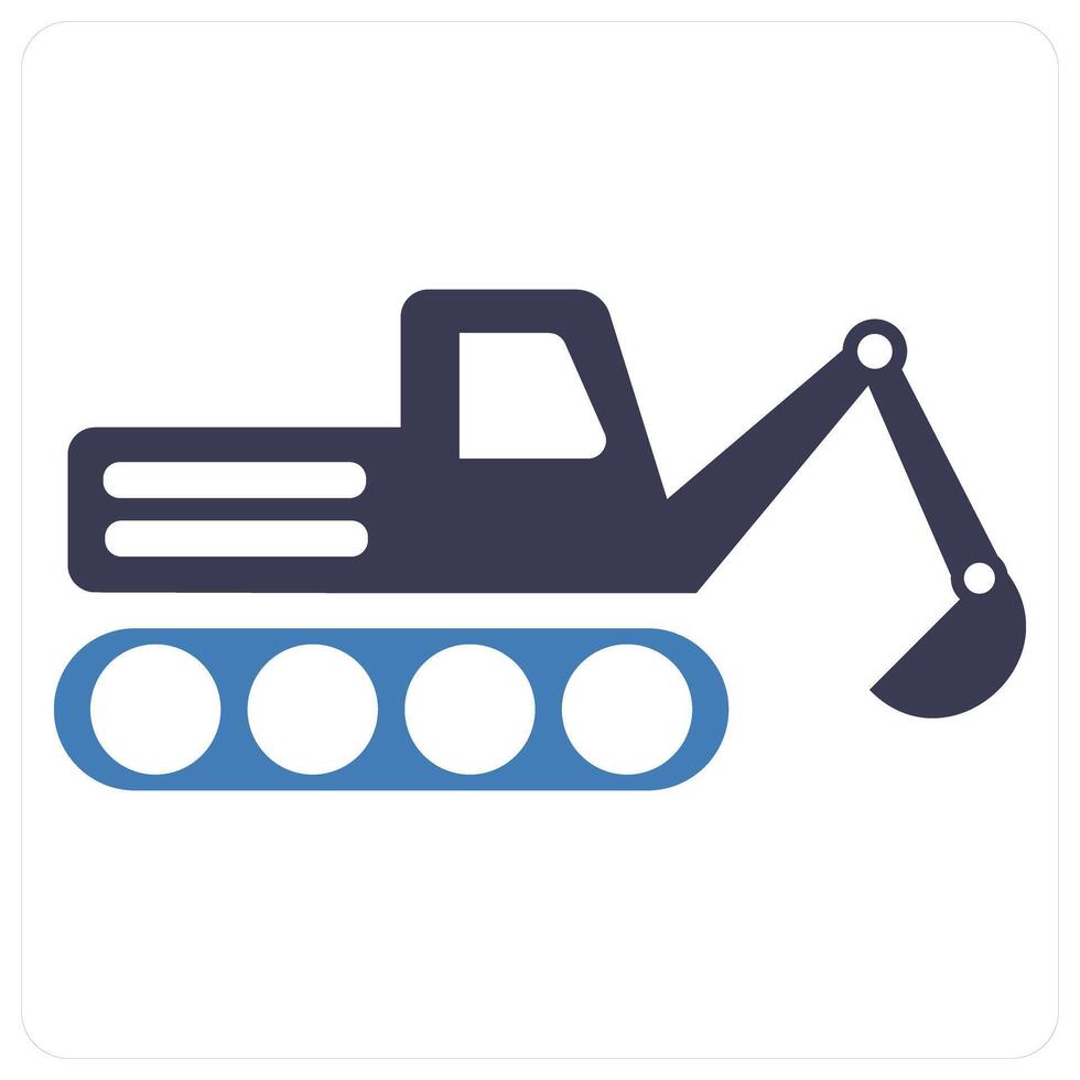 Excavator and digging icon concept vector