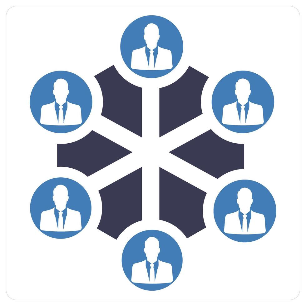 Business network and networking icon concept vector