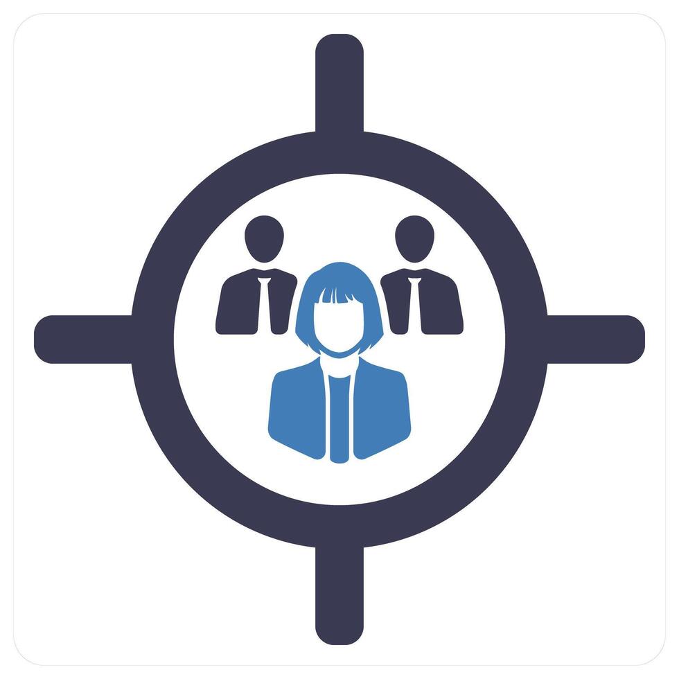 Target Audience and audience icon concept vector