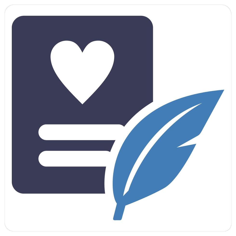 Poetry and art icon concept vector
