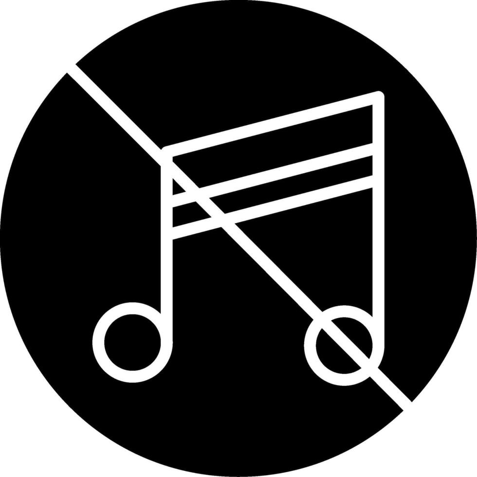 No Music Icon Design Symbol vector