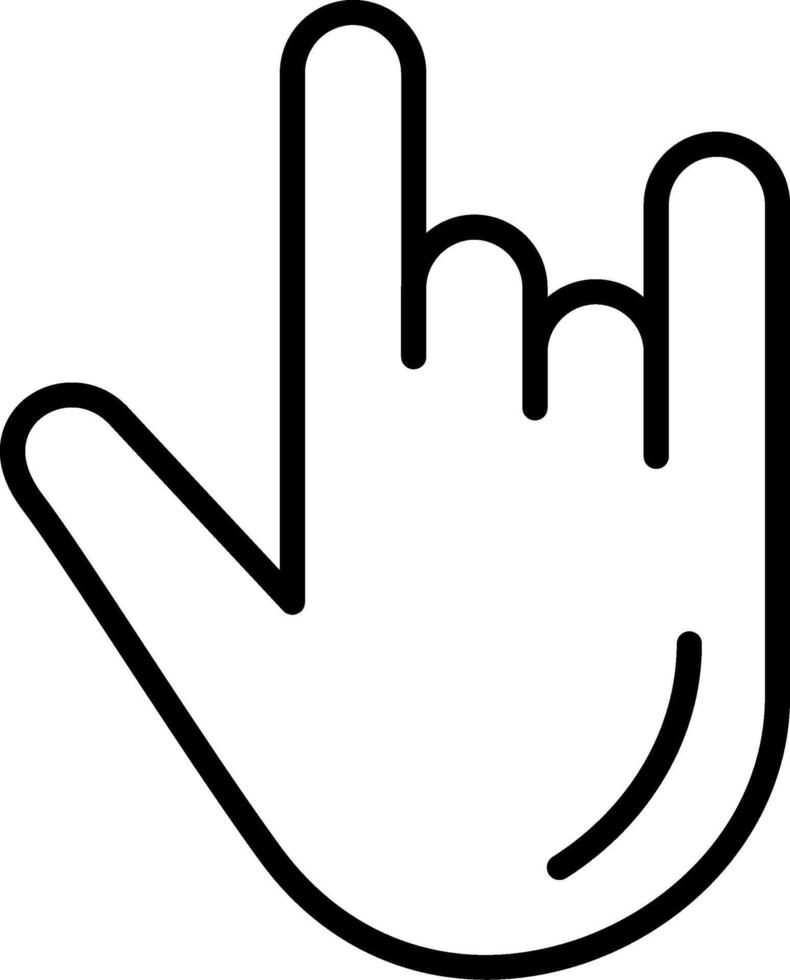 Hand Rock Icon Design Symbol vector