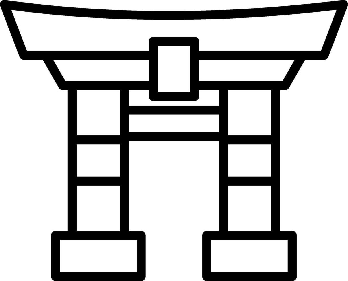 Torii Gate Icon Design Symbol vector