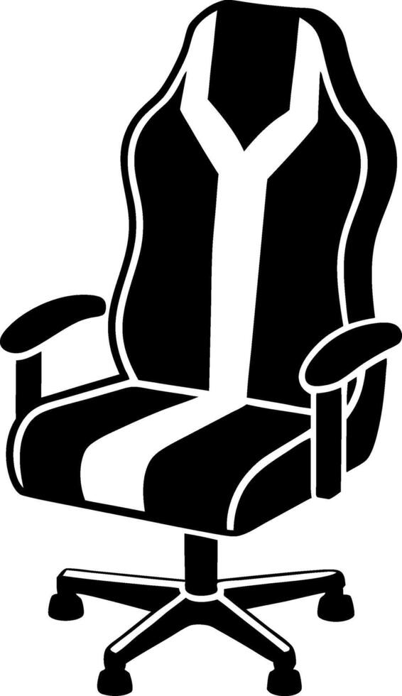 Gaming chair icon with a white background vector