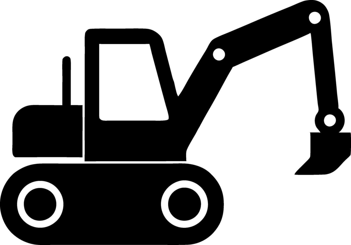 Simple excavator icon sign symbol vector
